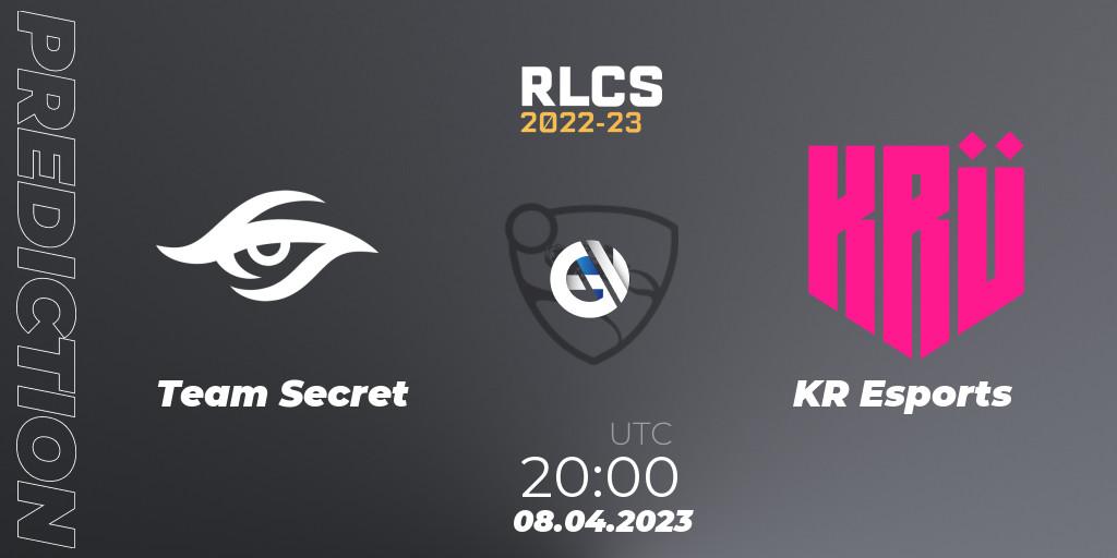 Team Secret vs KRÜ Esports: Betting TIp, Match Prediction. 08.04.23. Rocket League, RLCS 2022-23 - Winter Split Major